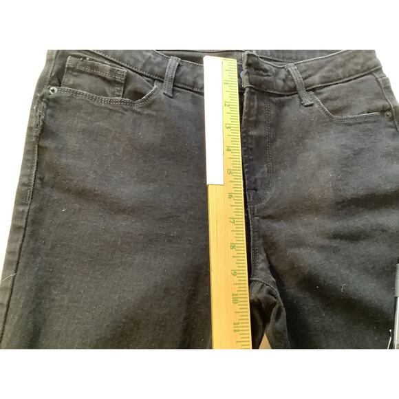 Old Navy Women's Size 8 Tall Mid Rise Rockstar Super Skinny Black Jeans - 663 - Picture 6 of 9